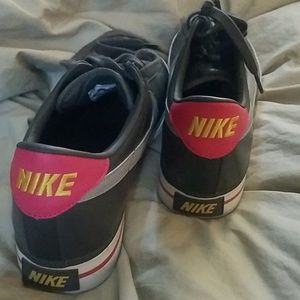 Grey  light grey pink yellow Leather Nike shoes